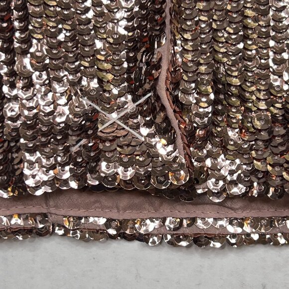 J. Crew Rose Gold Sequins Pencil Midi Skirt Holiday Party Size 0 - NWT - Picture 4 of 8